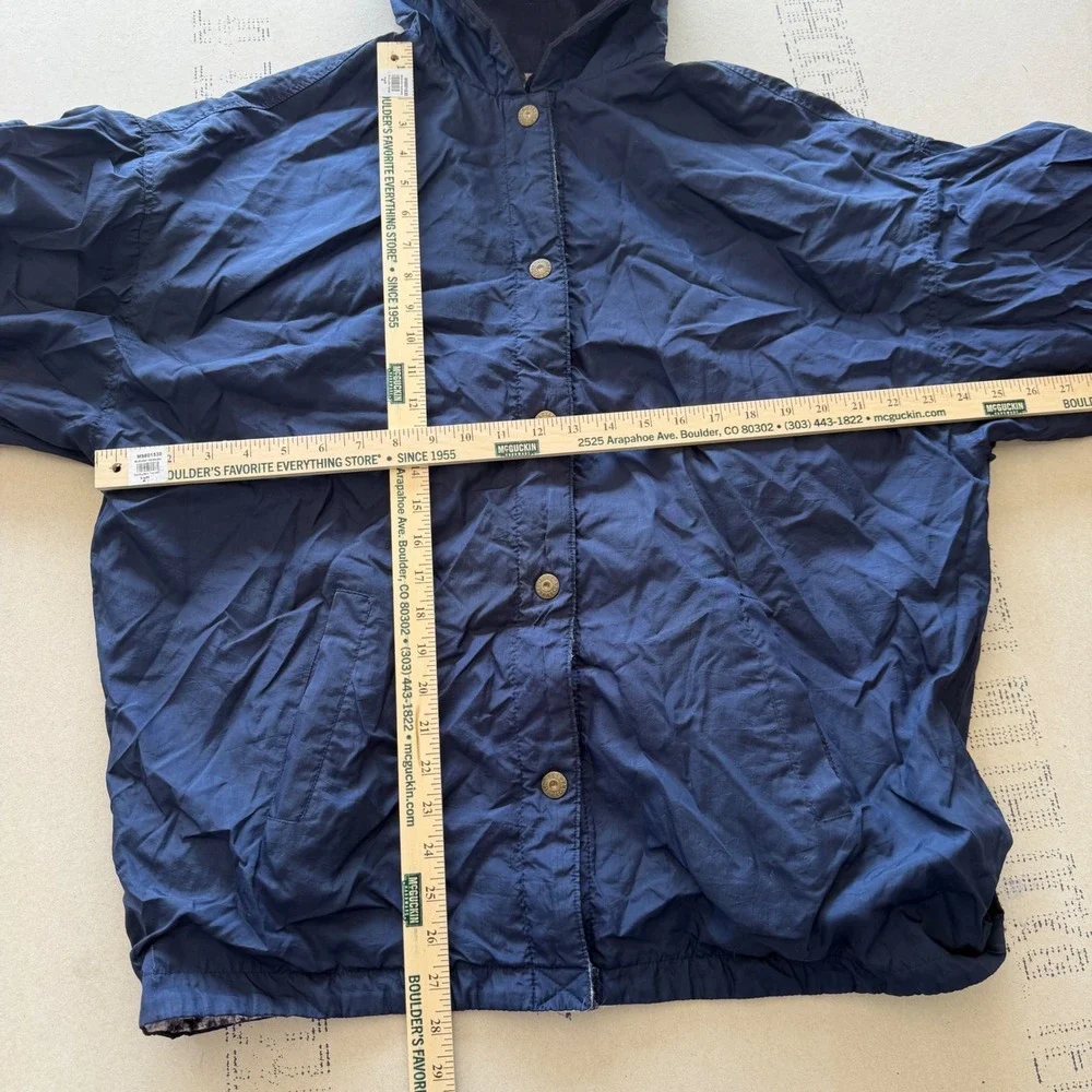 Vintage 80's Reversible Southwestern Fleece Hooded Jacket
